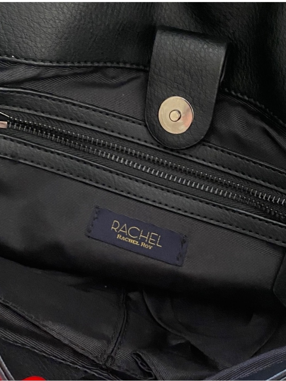 RACHEL Rachel Roy Black Leather-Look Crossbody with Tassel - Picture 8 of 11